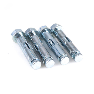 Zware stalen gele verzinkte hulsankerbout M6-M24 wandbevestiging vlakke kop gladde afwerking voor de bouw - Product Image 5