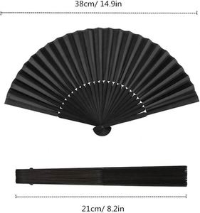 Petit éventail pliant chinois japonais vintage en plastique pour l'été, la plage, la décoration, les mariages et les fêtes (bleu clair) - Product Image 3