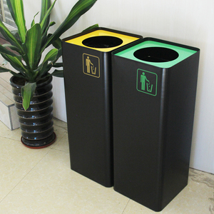 Thùng Rác 3 Ngăn, Thùng Rác Tái Chế Rác Thải Công Cộng Bằng Sắt - Product Image 4