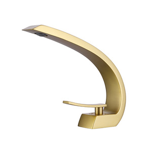 Brass Body <b>Brushed</b> Gold Cold <b>Hot</b> Bathroom Vanity Tap BF2606254 <b>Brushed</b> Gold Adds a Modern Touch to Your - Product Image 4