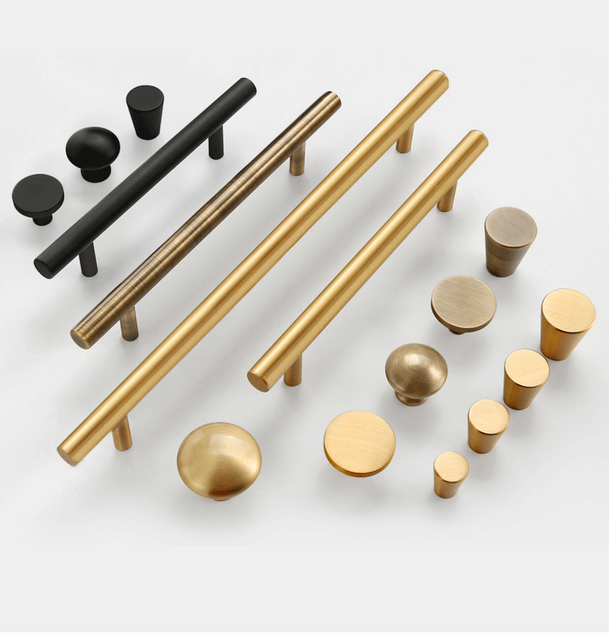 Simple Style Furniture Hardware Pull Accessories Round T Shaped Lengthened Stainless Steel Kitchen Cabinet Pull Handle