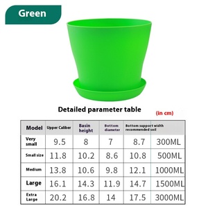 Vaso da Giardino in Plastica Spessa Aperto, Economico, per Balcone, Rose, Pothos, Piante in Vaso, in Resina Colorata - Product Image 2