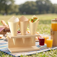 Eco-friendly Birch Cone Compostable Packaging Suitable for Deli Foods, Popcorn, and Nut Snacks
