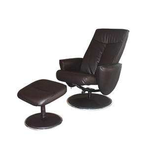 Sillón Reclinable de Cuero PU Cómodo con <span class=keywords><strong>Taburete</strong></span>, Precio de Fábrica, Silla de Ocio para TV en Casa - Product Image 3