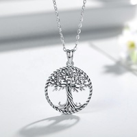 Collier pendentif en argent sterling 925 avec motif arbre de vie, nouvelle collection, vente en gros