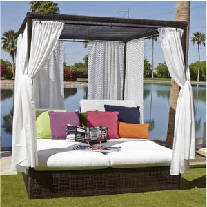 Chaise longue de luxe avec rideaux imperméables, <span class=keywords><strong>lit</strong></span> de repos d'extérieur - Product Image 1