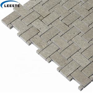 Design moderne Décoration de la maison Décoration murale Carrelage 1 ''X 2'' Panier Vague Motif Design Cendrillon Gris Marbre Mosaïque - Product Image 3