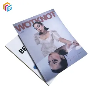 Impressão personalizada de livretos de revistas em papel brilhante A4 para revistas de moda e impressão de livros de capa mole