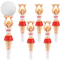 Tee de golf en plastique durable de 70 mm, en forme de personnage amusant, pour l'esthétique et le divertissement sur le parcours, Marque Qiangjian QJ Golf