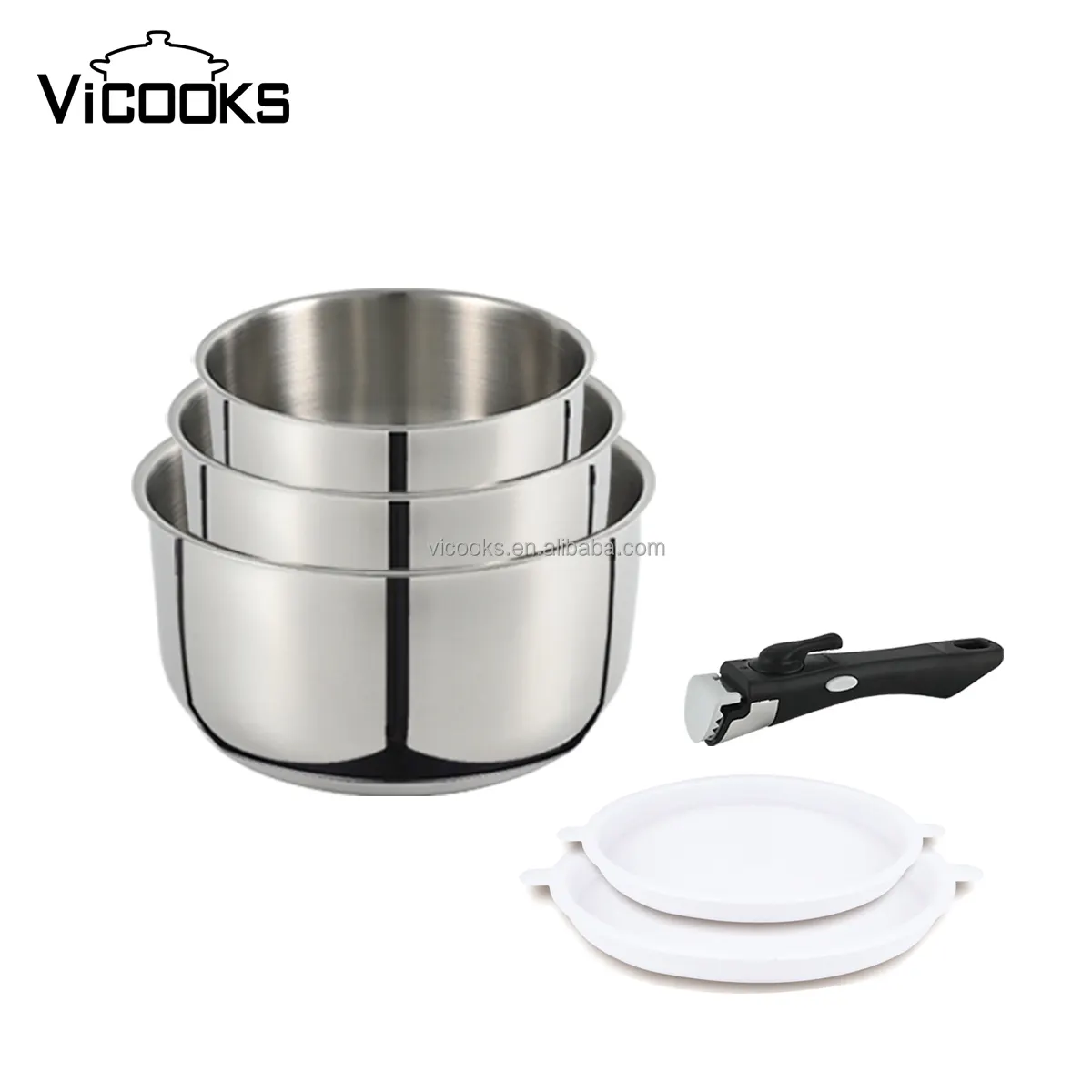 6pcs सेट रंगीन स्टेनलेस cookware डाली लोहे के बर्तन और धूपदान एल्यूमीनियम खाना पकाने के बर्तन cookware