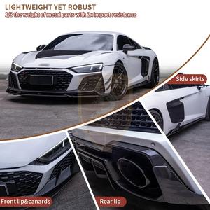 Bodykit in Fibra di Carbonio a Secco per <span class=keywords><strong>Audi</strong></span> <span class=keywords><strong>R8</strong></span> Aggiornamento Kit Carrozzeria Capristo Labbro Anteriore Splitter Alette Gonne Laterali Diffusore Posteriore Parti di Tuning - Product Image 5