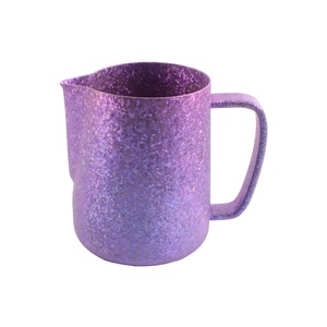 Jarra para espumar leche de titanio puro, color púrpura, diseño moderno, accesorio para juego de café y té - Product Image 1
