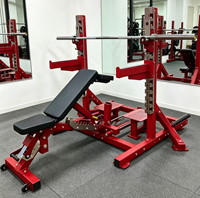 Banc de musculation réglable multifonction avec support pour barre d'haltères