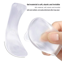 Semelles intérieures en gel souples auto-adhésives ajustables pour talons hauts, demi-semelles et coussinets de talon antidérapants et amortissants