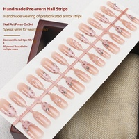 Ongles à presser Douyin virals, haut de gamme, faits main, motif léopard français, œil de chat, forme amande, pour femmes