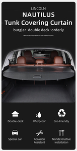 Cubierta de carga de maletero trasero retráctil al por mayor de fábrica para <span class=keywords><strong>Lincoln</strong></span> <span class=keywords><strong>Navigator</strong></span> 2018-2023 estante de paquete de coche - Product Image 4