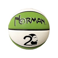 LOGO kustom bola basket PU laminasi untuk latihan dengan kualitas tinggi