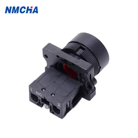 Interrupteur à bouton-poussoir combiné à tête ronde série XB2, fonctionnement momentané, 10A, métal, 1NO1NC, IP40, 220V/380V, CE