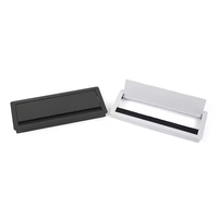 Gaine d'alimentation de couverture de trou de câble en alliage d'aluminium de bureau carré rectangulaire fermé doux