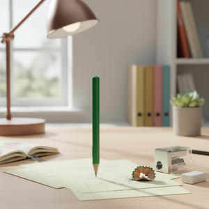 Matita Verde D=7.3mm Lunghezza 87mm Larghezza di Scrittura 0.5-0.9mm Durezza Mina 2B-HB per Scrittura - Product Image 3