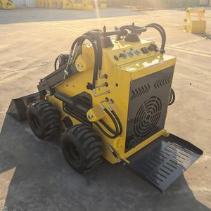 무료 배송 저렴한 로더 스키드 스티어 EPA 디젤 미니 휠 로더 쿠보타 엔진 소형 미니 스키드 스티어 로더 잔디 깎이 포함 - Product Image 6