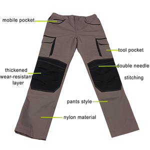 Pantalones <span class=keywords><strong>de</strong></span> Protección Anticorte Sturdyarmor, Color Naranja Gris, Ligeros, Transpirables, para Trabajo <span class=keywords><strong>de</strong></span> <span class=keywords><strong>Verano</strong></span>, Resistentes a Cortes <span class=keywords><strong>de</strong></span> Motosierra, Nivel <span class=keywords><strong>de</strong></span> Protección - Product Image 4
