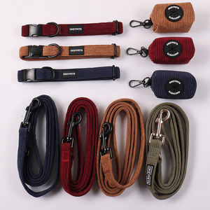 ชุดสายจูงและปลอกคอสุนัขแบบไม่รัดคอ ผ้ากำมะหยี่ ปรับได้ นุ่มสบาย สำหรับสุนัขขนาดเล็กและขนาดกลาง ขายส่ง รับทำโลโก้ตามสั่ง - Product Image 3