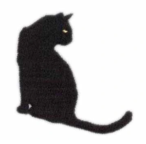 Màu đen mèo 2.0 inch rộng thêu vá cho Israel/apliques de feltro/ngồi xuống và quay vòng - Product Image 1