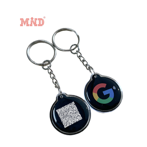 Smart NFC RFID Chip <strong>QR</strong> <strong>Code</strong> Epoxy Resin Tag Custom Logo Social Media NFC Keychain - Product Image 4