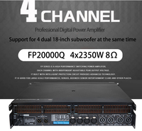EAET Kanalları Profesyonel Güç Amplifikatörü FP20000Q DJ Amplifikatörü SICAK FIRSAT 4000W 4 Subwoofer 15 Hoparlör 4 "3000 Pa 20Hz-34kHz