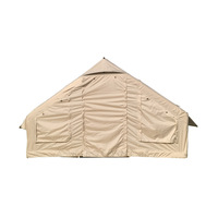 Tente gonflable de 6,3 mètres carrés pour le camping en plein air toute saison ; Fabriquée en tissu de coton ; résistante au vent, au soleil et à la pluie