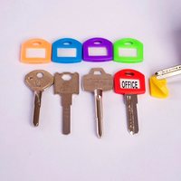 Hot Selling Colored Square Keycap Silicone ID Tag Set Can Stickers Label New Style Key Cover Caps