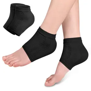 Ayak bakımı tedavisi kırık topuklu kuru ayak ayak Calluses nemlendirici jel topuk çorap Toeless Spa çorap