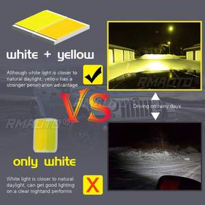 2X 9-32V 60W ไฟหน้าหมอกแฟลชไลท์สปอตไลท์ไฟ LED สีเหลืองสีขาวสำหรับรถยนต์/รถจักรยานยนต์ - Product Image 4