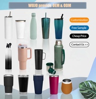 WUJO-fabricante de tazas de vacío de acero inoxidable, doble pared, HERBA Mate, té, con pajita de Bombilla, América del Sur, 8oz