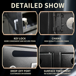 CHNSMILE-Buzón de acero de 12 puertas, buzón comunitario de montaje en pared, buzón de apartamento, buzón residencial comercial - Product Image 3