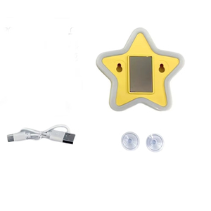 Lampe LED solaire en forme d'étoile pour décoration de fenêtre, rechargeable par USB, sans câblage, lumière d'ambiance pour l'intérieur de la voiture - Product Image 1