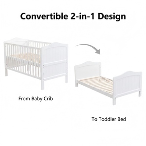 Culla in Legno Multifunzionale per Neonati e Bambini a <span class=keywords><strong>Basso</strong></span> Prezzo, Vendita Online, Trasformabile in Letto per Bambini - Product Image 1