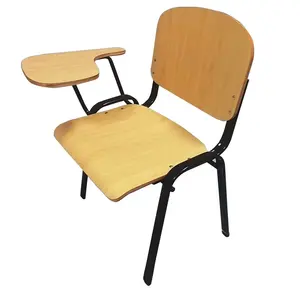 Hot Selling Simple School Training Chair Plywood Student Chair With Writing Pad