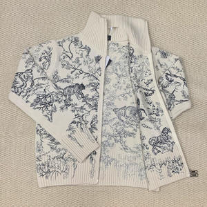 Cárdigan Informal Vintage para Mujer, Cárdigan de Jacquard a la Moda, Suave, Grueso, Cálido y Transpirable para Invierno, Suéter de Punto con Logotipo Personalizado OEM - Product Image 1