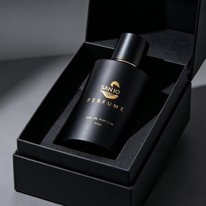 Elegante Botella de Perfume de Vidrio Mate de 100 ml, Botella Cilíndrica Negra con Atomizador para Perfume y Colonia - Product Image 4