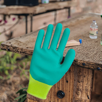 Gants de sécurité respirants antidérapants avec revêtement en latex, sans poudre, sans silicone, poignet élastique pour travaux manuels