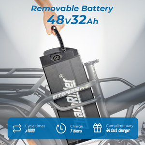 Chamrider DTS425 Vélo Électrique <span class=keywords><strong>Pliant</strong></span> Portable à Pneus Larges avec Double Batterie, Stock UE, pour Livraison Familiale et Transport de Marchandises - Product Image 4