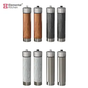 Premium Stainless Steel Pepper Mill Grinder Salt And Pepper Grinder Set 3 Stylish Finishes And 2 Sizes