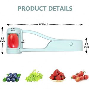 Custom Logo Stainless Steel Blade Plastic Grape Tomato Slicer Fruit Divider Fresh Fruit Separator Dishwasher Safe for Home Use - Product Image 2