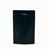 Sachet Doypack Noir Personnalisé avec Fenêtre Transparente, Fermeture Zip Refermable, Barrière Anti-Humidité pour Emballage de Noix et Aliments Secs