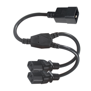 كابل تمديد PDU متين بطول 6 أقدام وسمك 16Awg، محول 15 أمبير بمنفذين C20 إلى C13 مزدوج، سلك طاقة على شكل Y - Product Image 1