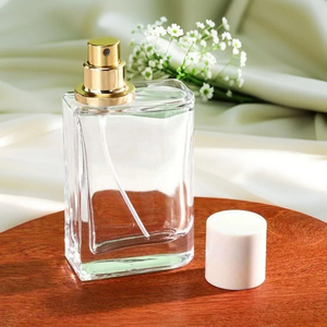 Flacon pulvérisateur cosmétique en verre à col serti, nouveau design avancé, 25 ml, 50 ml, 100 ml, pour huile et parfum, avec couvercle blanc - Product Image 3