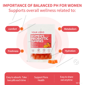 Gommes probiotiques haute puissance pour femmes avec extrait probiotique pour l'équilibre de la santé féminine et le métabolisme - Product Image 6