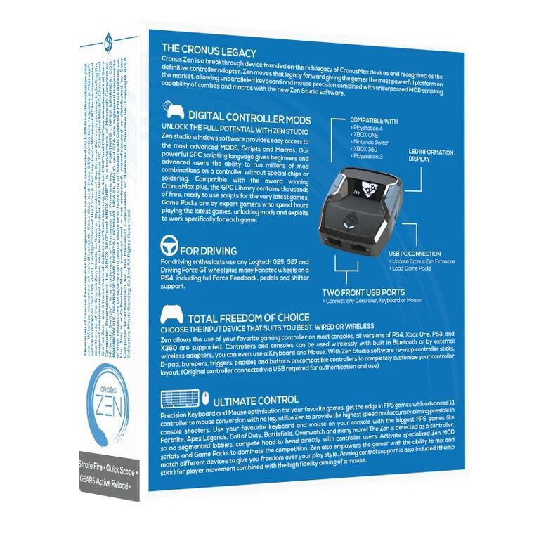 Original Cronus ZEN Mouse Keyboard Converter - Compatible with PS4